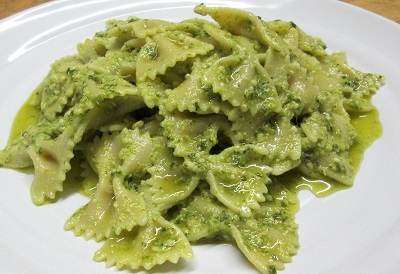Putting on the Green... This week's special is Bow Ties w/ Pesto!